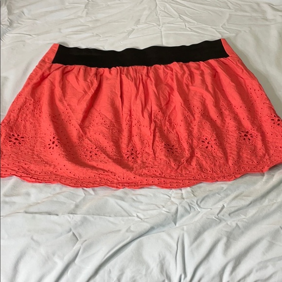 Torrid Coral Eyelet Mini Skirt - Picture 2 of 3